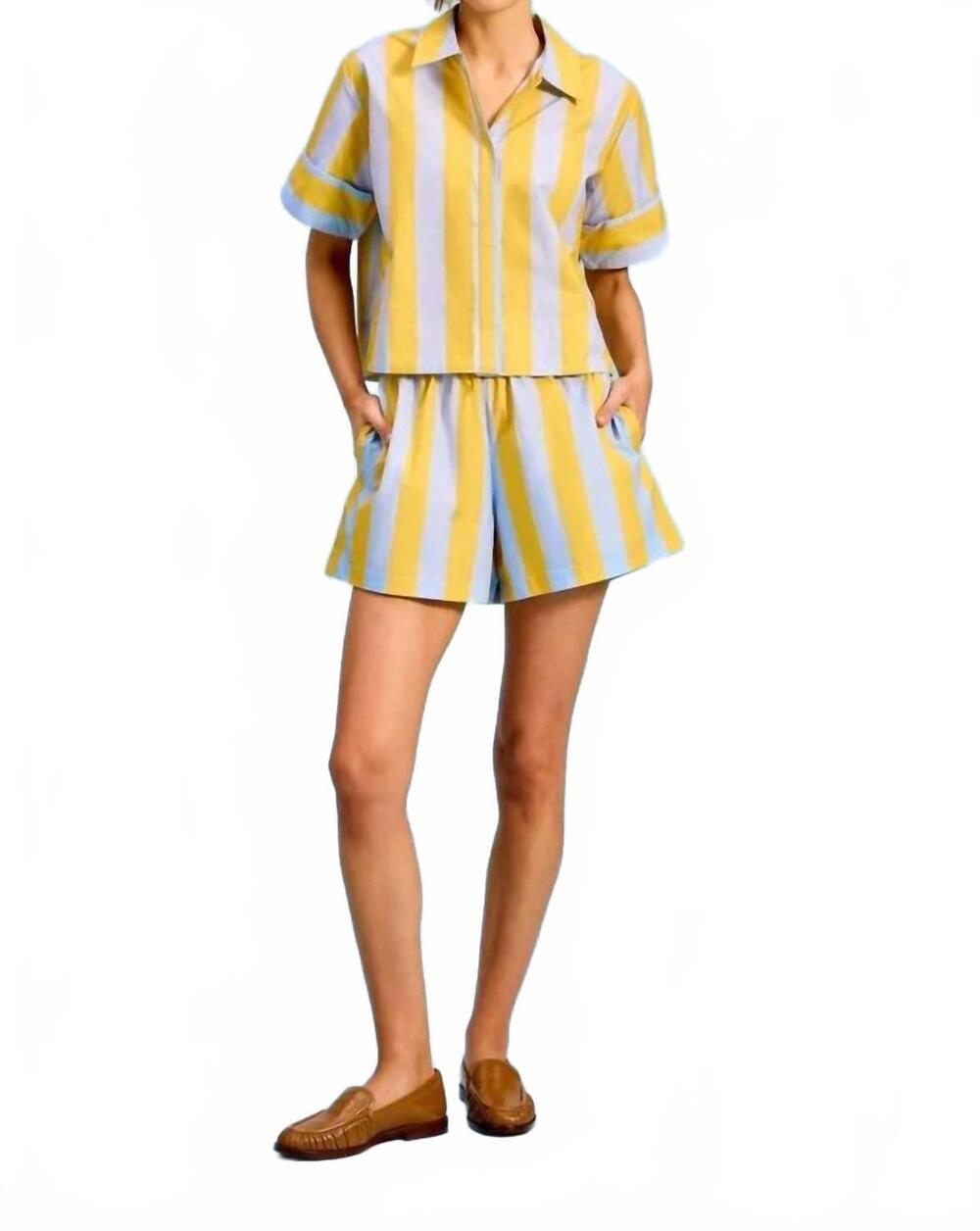 NEW LIVRO pool pull on shorts in brimstone stripe
